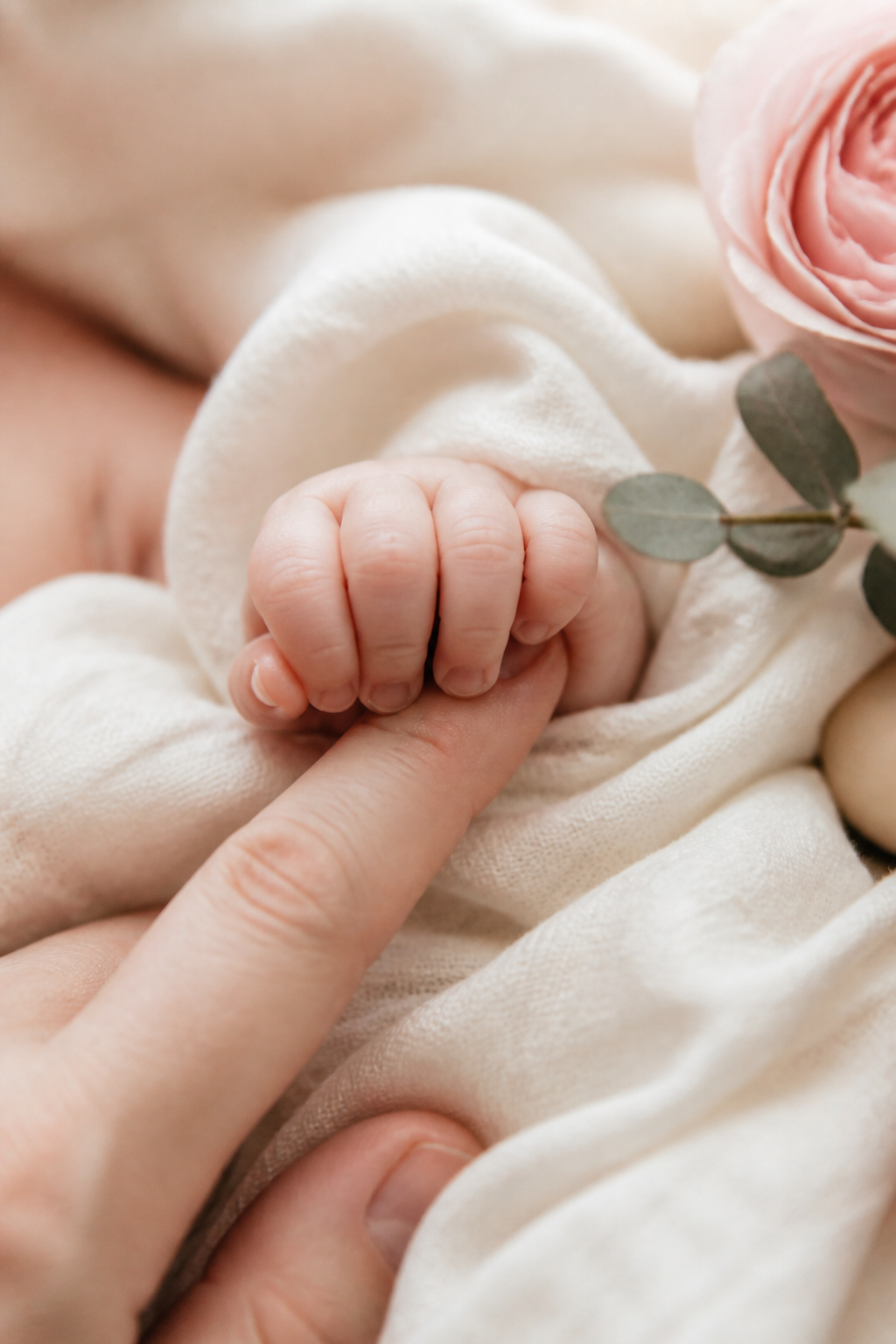 Zarte Babyhand als Platzhalterbild